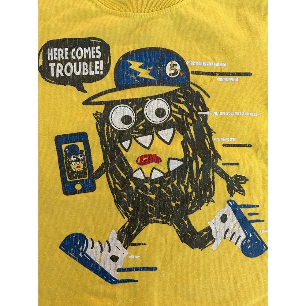 Garanimals Boys Yellow Monster Graphic T-Shirt Here Comes Trouble 2T (1321) - Picture 2 of 9